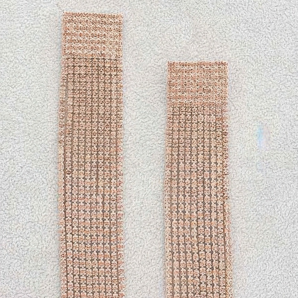 Rhinestone Curtain Drop Earrings